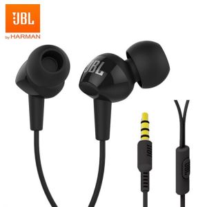 JBL C100Si Original 3.5mm Wired Stereo Earphones Deep Bass Music Sports Headset Sports Earphone Hands-free Call with Microphone