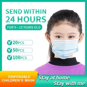 3 Layers Filter Disposable Kids Mask Face Mouth Masks Children Non Woven Protective Safety Masks